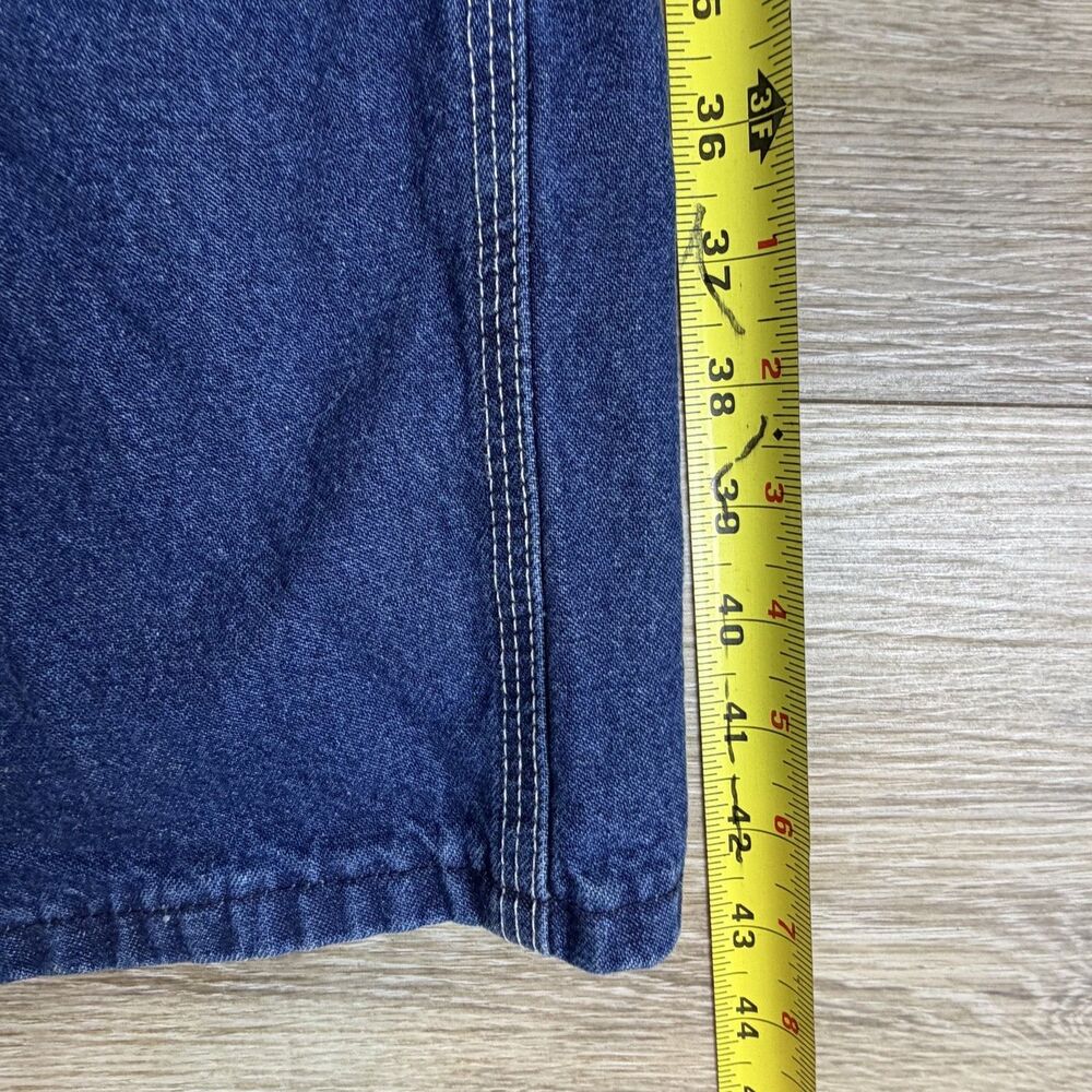 Carhartt Overalls Mens Size 48x30 Blue Denim Bib Carpenter Workwear R07-DST - Picture 8 of 12
